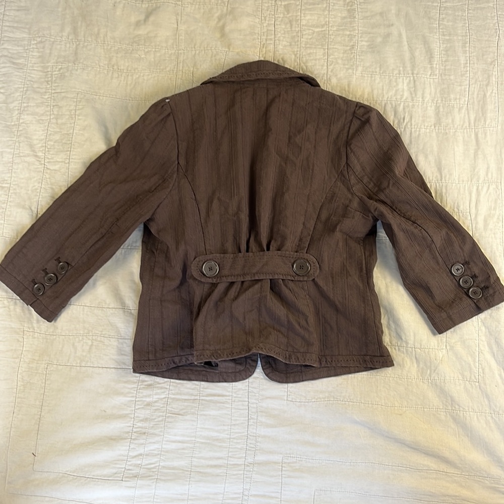 Brown blazer with lace detail - Picture 2 of 2